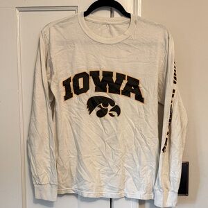 Vintage Iowa Hawkeyes White Long Sleeve Tee